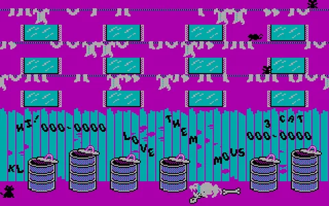 What most (but not all) of gameplay looked like in CGA's unique colour palette.