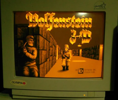I couldn't find an image of Police Quest on an amber display but this is how we played it.